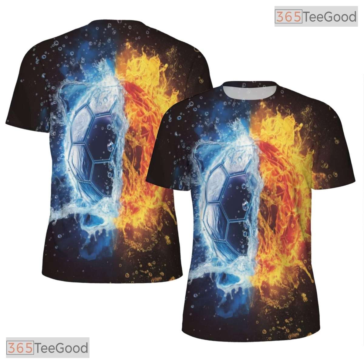 Dynamic Football Sports Graphic 3D Pattern Printed Casual Unisex T-Shirt Styles