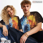 Dynamic Football Sports Graphic 3D Pattern Printed Casual Unisex T-Shirt Styles