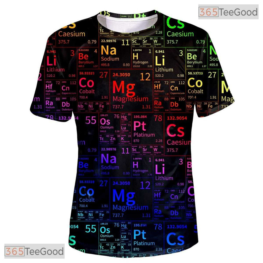 Math Science Physics Formula Graphic 3D Printed Casual Unisex T-Shirt Styles