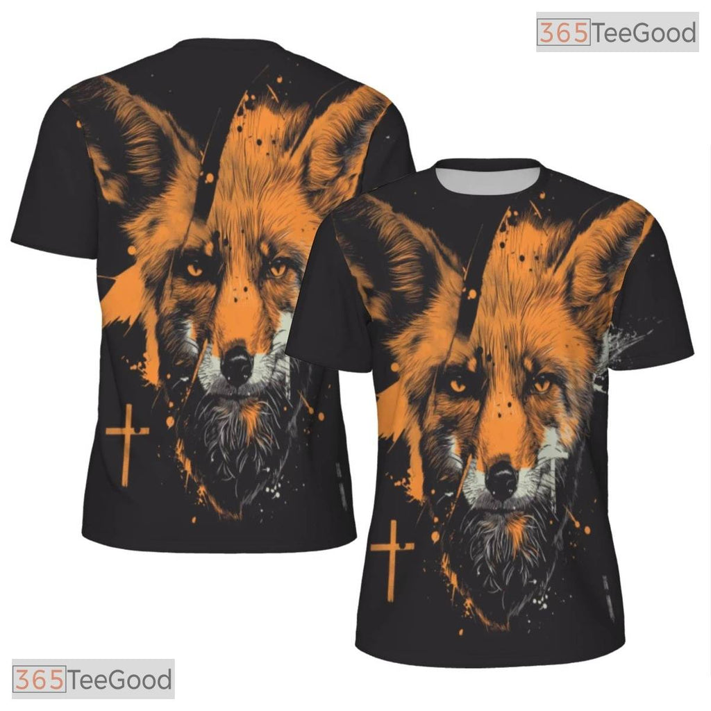 Sly Fox Animal Graphic Nature 3D Pattern Printed Casual Unisex T-Shirt Tops Style