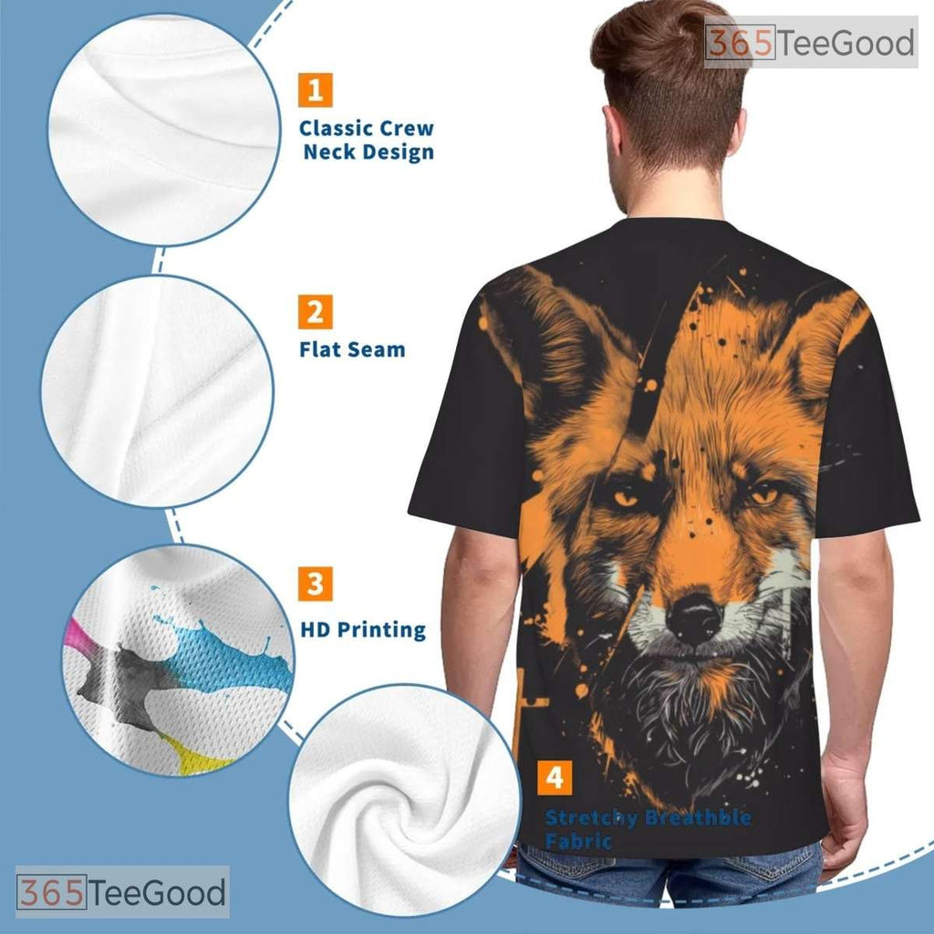 Sly Fox Animal Graphic Nature 3D Pattern Printed Casual Unisex T-Shirt Tops Style