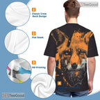 Sly Fox Animal Graphic Nature 3D Pattern Printed Casual Unisex T-Shirt Tops Style