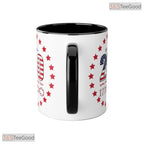 Free For 250 Years Anniversary 1776 USA Flag Patriotic Two Tone Ceramic Accent Coffee Mug