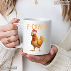 Funny Chicken Meme Farm Mug - Humorous Poultry Lover Slogan Gift Ceramic Accent Mug