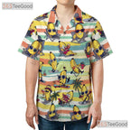Fun Tropical Cartoon Bananas Summer Outfit Hawaiian Shirt Men Women Party Top