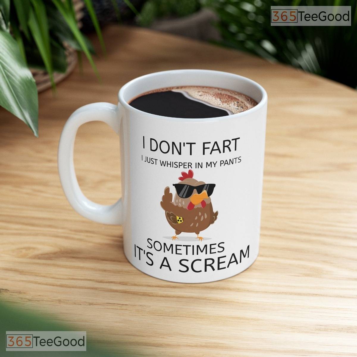 I Don't Fart I Whisper Funny Coffee Mug - Humorous Gag Gift for Him Ceramic Accent Mug
