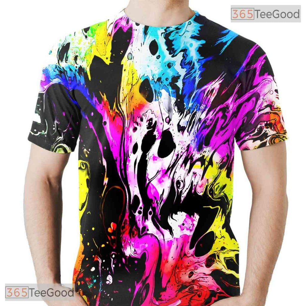 Playful Funny Color Graphic Art 3D Fashion Unisex T-Shirt For Adults And Teens