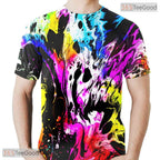 Playful Funny Color Graphic Art 3D Fashion Unisex T-Shirt For Adults And Teens