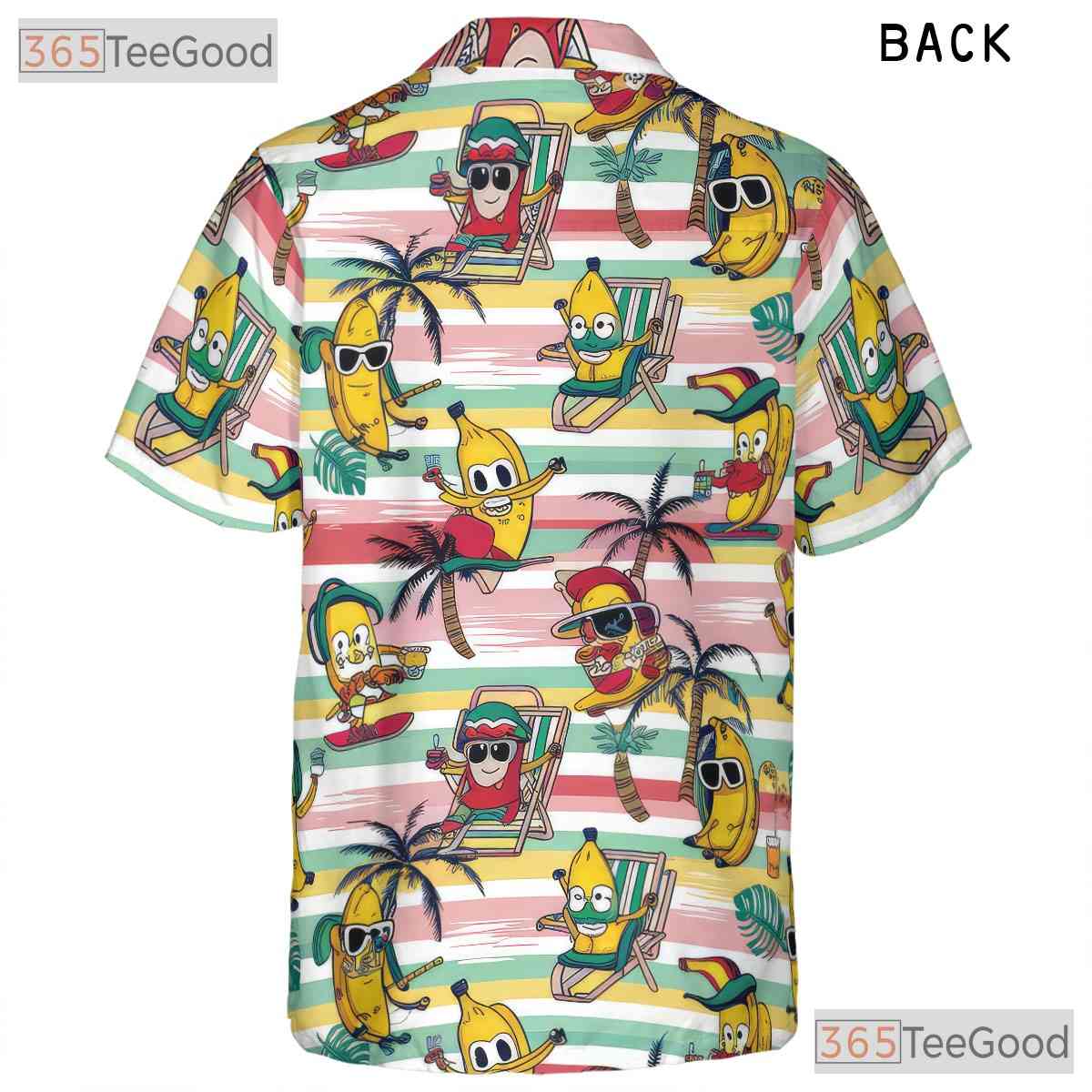 Funny Cool Cartoon Tropical Banana Hawaiian Shirt Unisex Summer Beachwear Top