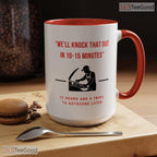 Funny Dad Mechanic Humor Accent Mug - Humorous Garage Handyman Gift Ceramic Coffee Cup