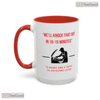 Funny Dad Mechanic Humor Accent Mug - Humorous Garage Handyman Gift Ceramic Coffee Cup