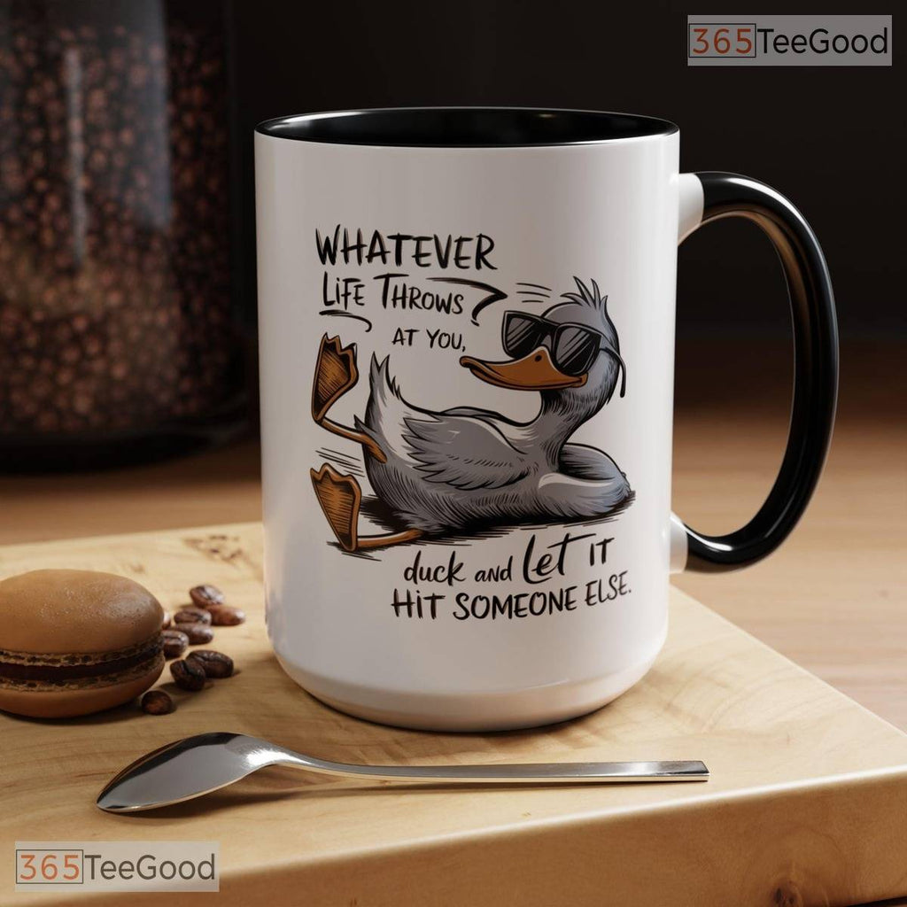 Funny Duck Sarcastic Gag Gift Mug - Humorous Bird Lover Coffee Cup Ceramic Accent Mug