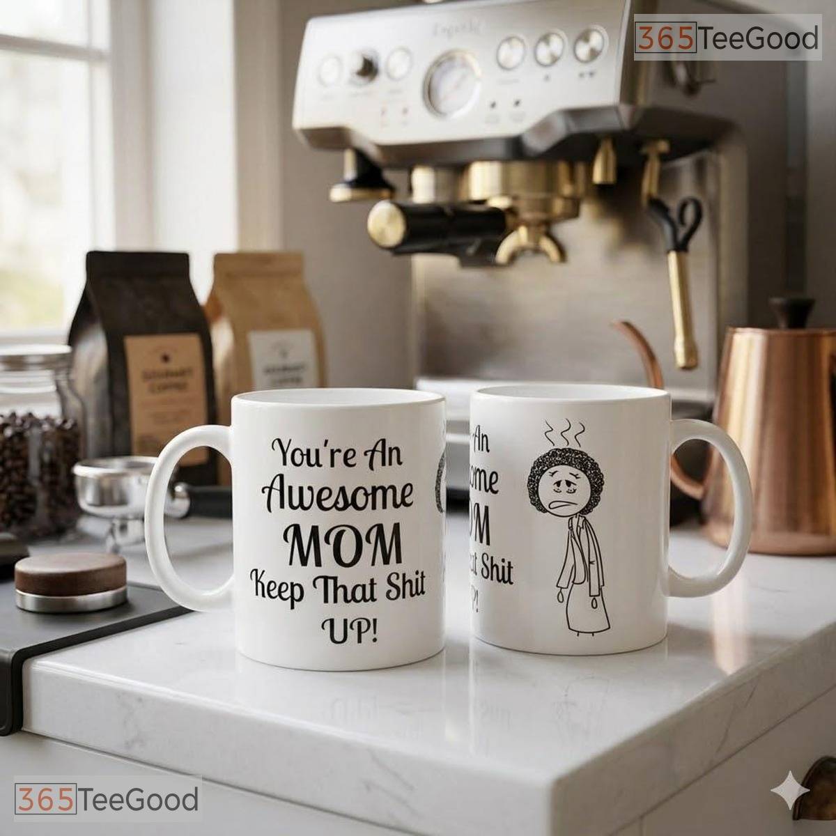 Funny Mom Sarcastic Humor Quote Motherhood Gift Two Tone Premium Ceramic Accent Mug
