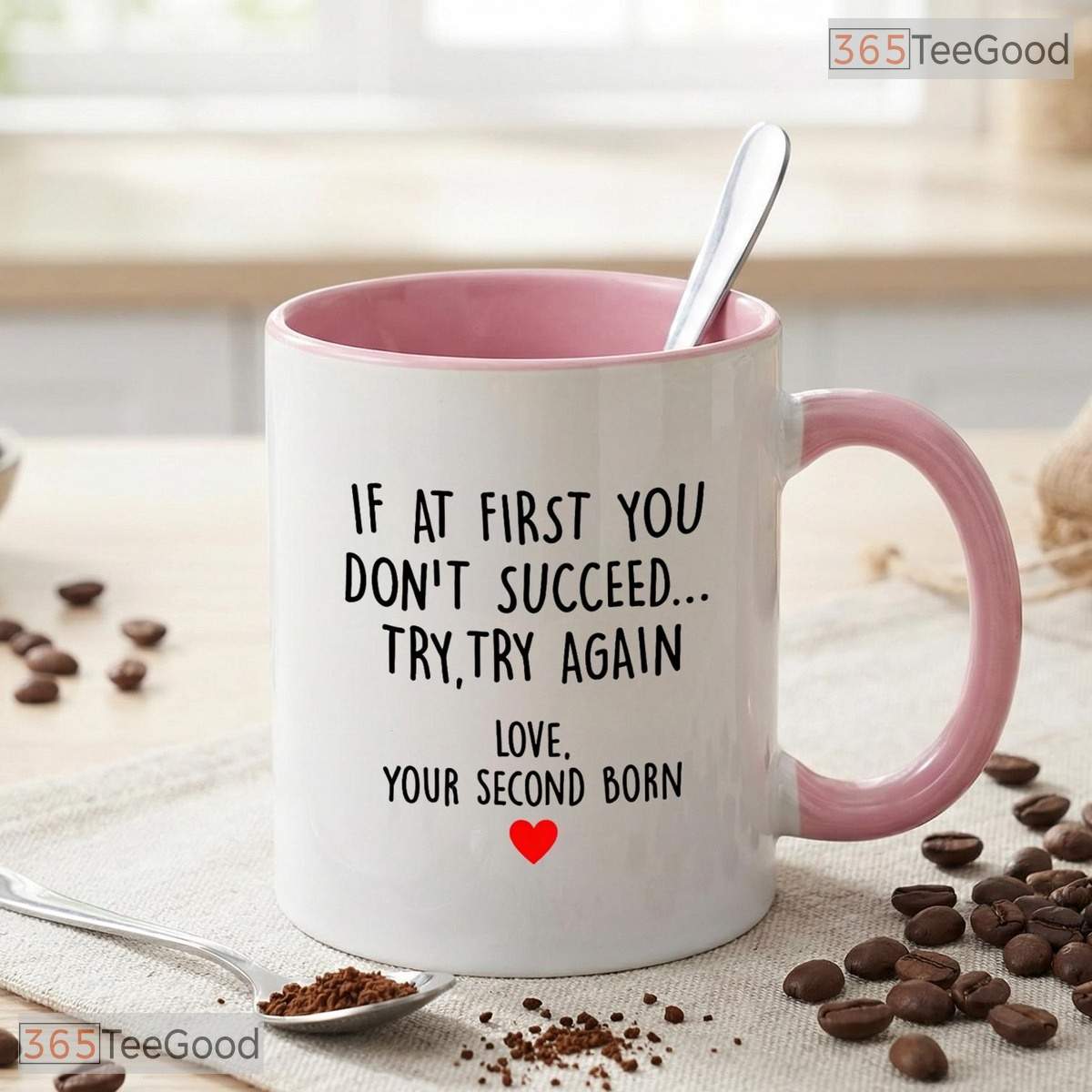 Funny Mom Gift From Second Born Daughter Son If At First You Succeed Ceramic Accent Mug