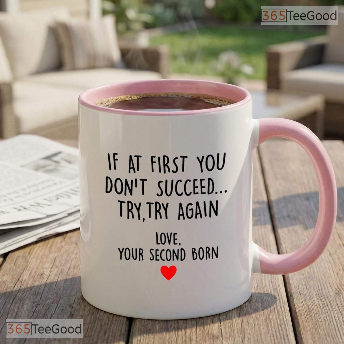 Funny Mom Gift From Second Born Daughter Son If At First You Succeed Ceramic Accent Mug
