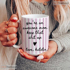 Funny Mom Coffee Cup Mother's Day Gift From Daughter Birthday Present Ceramic Accent Mug