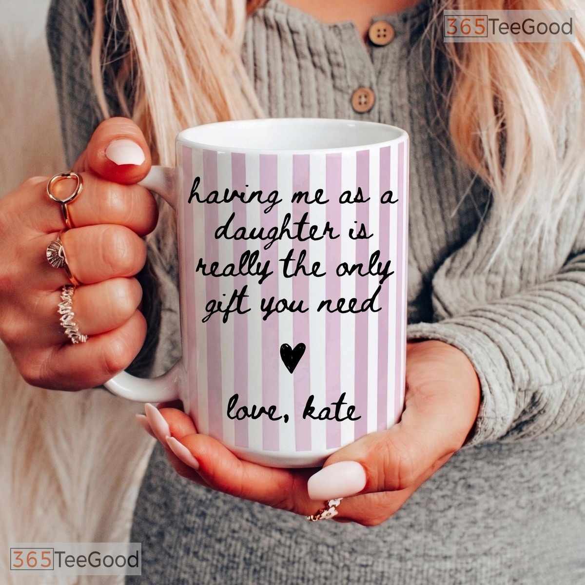 Hilarious Mom Coffee Cup Mother's Day Gift From Daughter Birthday Two Tone Accent Mug