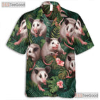 Funny Opossum Tropical Aloha Shirt Men Women Summer Vacation Wear
