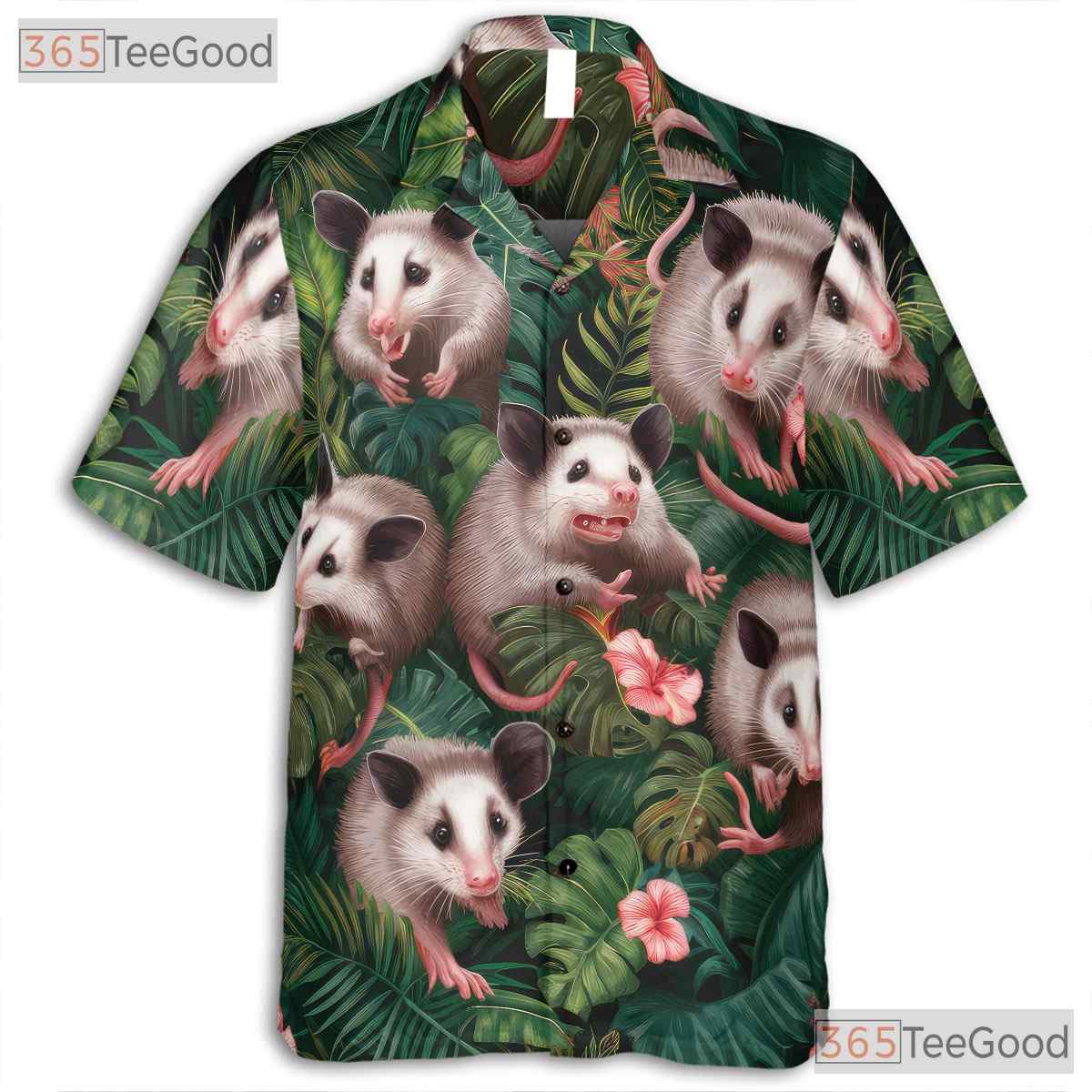Funny Opossum Tropical Aloha Shirt Men Women Summer Vacation Wear