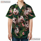 Funny Opossum Tropical Aloha Shirt Men Women Summer Vacation Wear