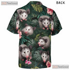 Funny Opossum Tropical Hawaiian Shirt Unisex Jungle Animal Print