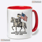 Funny Patriotic Goose America 250th Anniversary Mug - USA 4th of July Ceramic Accent Mug