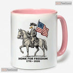 Funny Patriotic Goose America 250th Anniversary Mug - USA 4th of July Ceramic Accent Mug