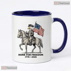 Funny Patriotic Goose America 250th Anniversary Mug - USA 4th of July Ceramic Accent Mug