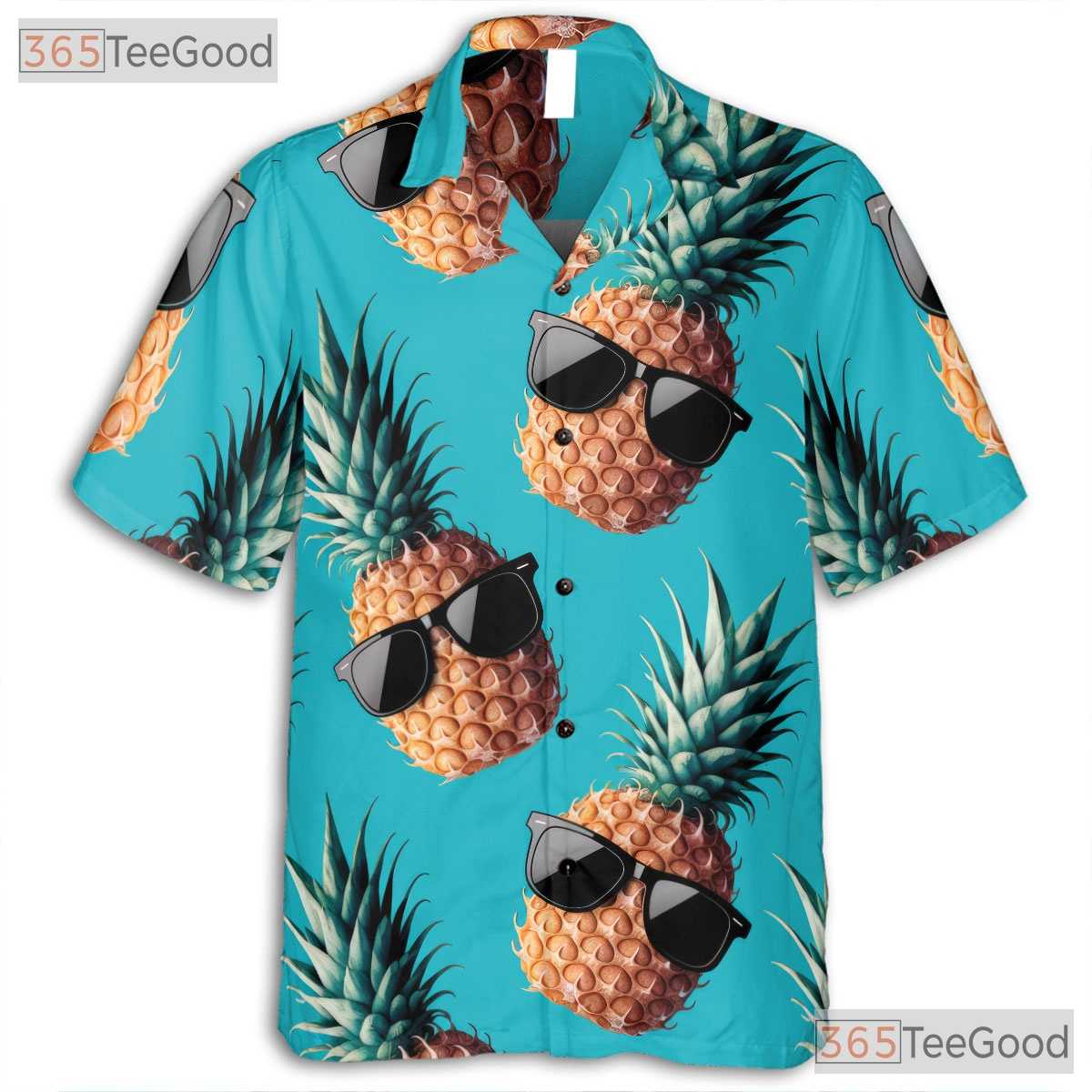 Funny Pineapple Glasses Hawaiian Tee- Unisex Luau Party Summer Vacation Top