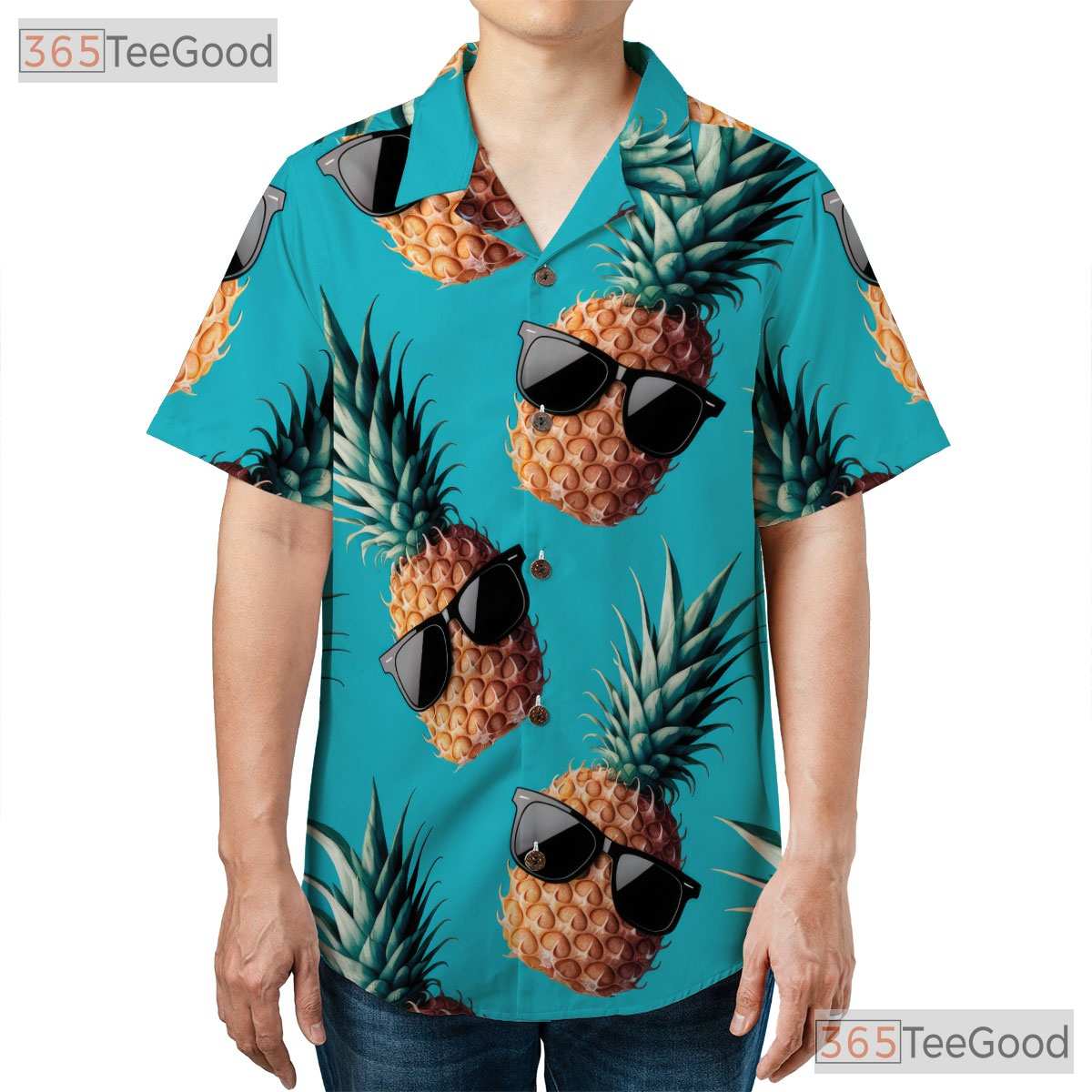 Funny Pineapple Glasses Hawaiian Tee- Unisex Luau Party Summer Vacation Top