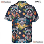 Funny Raccoon Animal Print Summer Beach Party Hawaiian Shirt Unisex Aloha Outfit