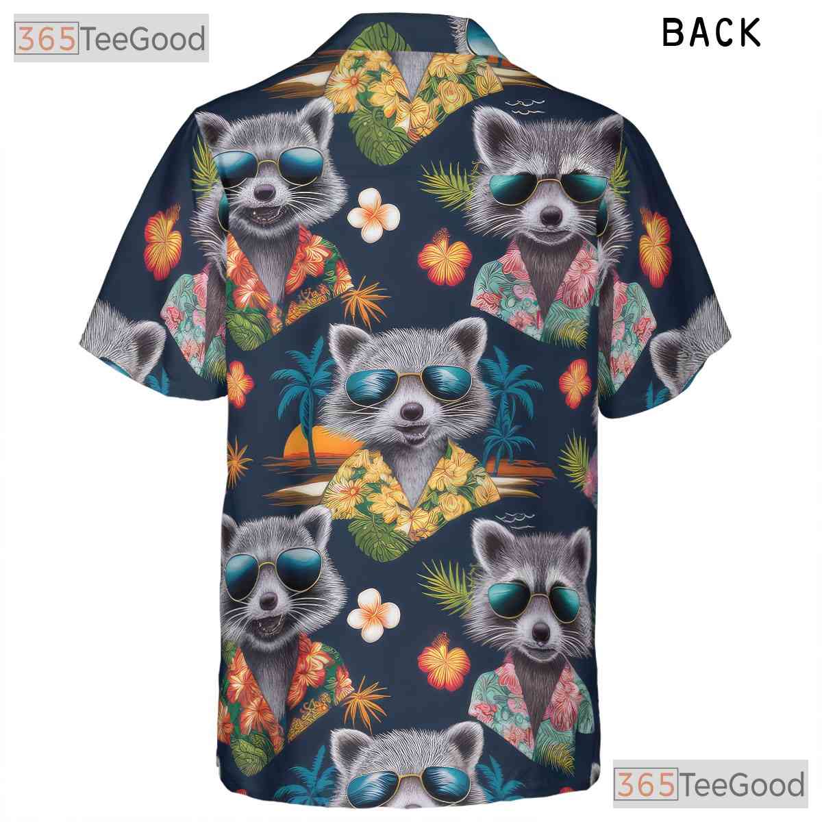 Funny Raccoon Animal Print Summer Beach Party Hawaiian Shirt Unisex Aloha Outfit