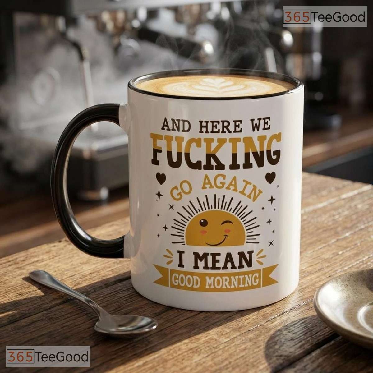 Funny Sarcastic Good Morning Mug - Humorous Office Slogan Ceramic Accent Mug 11oz 15oz