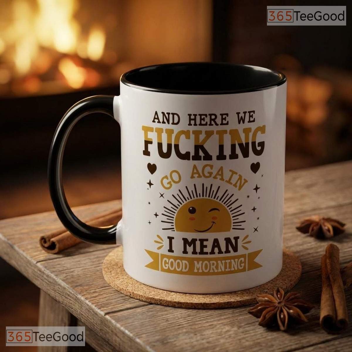 Funny Sarcastic Good Morning Mug - Humorous Office Slogan Ceramic Accent Mug 11oz 15oz