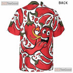 Funny Spicy Chili Pepper Hot Cartoon Summer Aloha Hawaiian Tee Unisex Outfit
