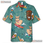 Funny Surfing Alpaca Hawaiian Shirt Men Women, Tiki Beach Party Top