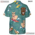 Funny Surfing Alpaca Hawaiian Shirt Men Women, Tiki Beach Party Top