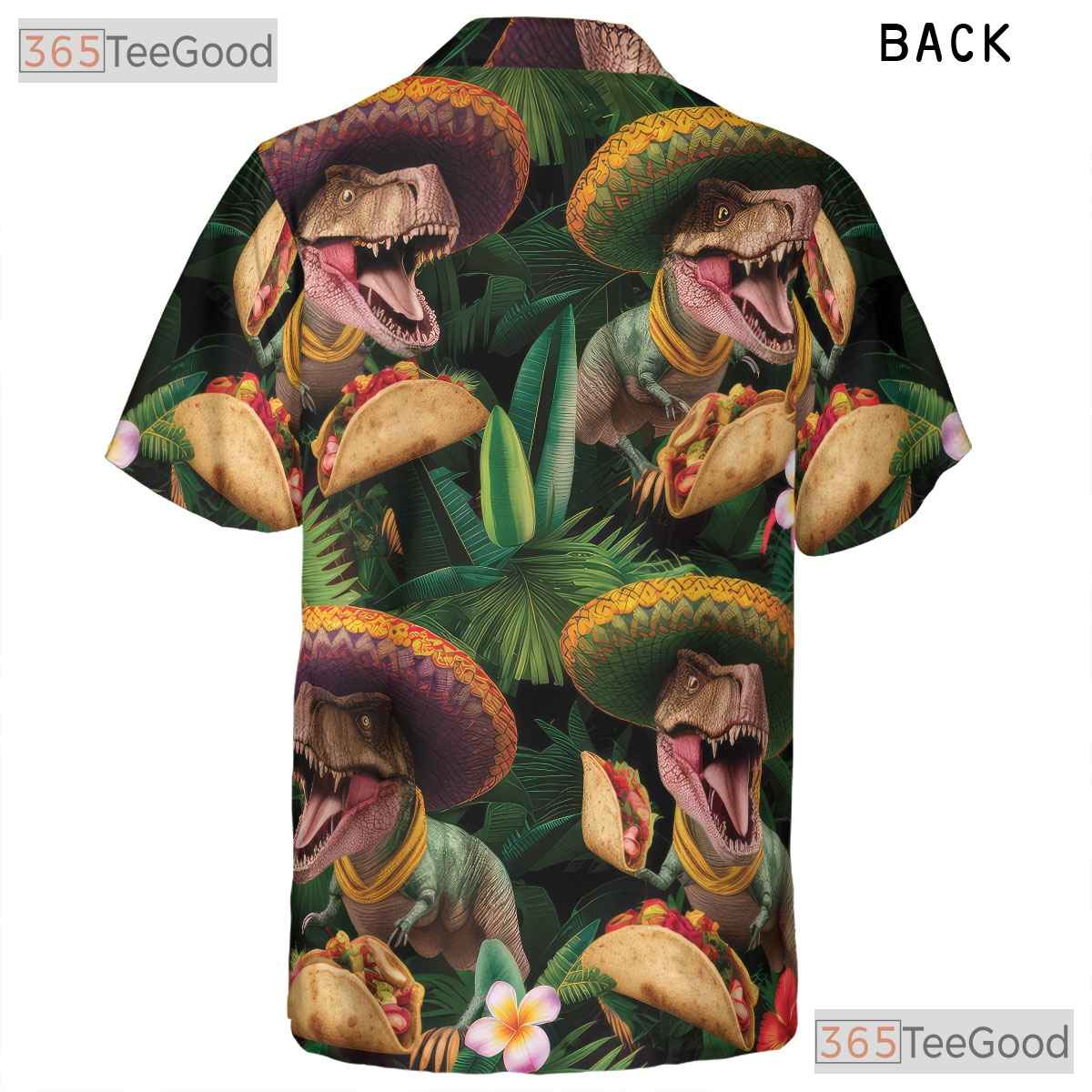 Funny T-Rex Dinosaur Taco Party Hawaiian Shirt - Unisex Aloha Style Tee