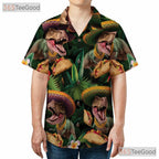 Funny T-Rex Dinosaur Taco Party Hawaiian Shirt - Unisex Aloha Style Tee