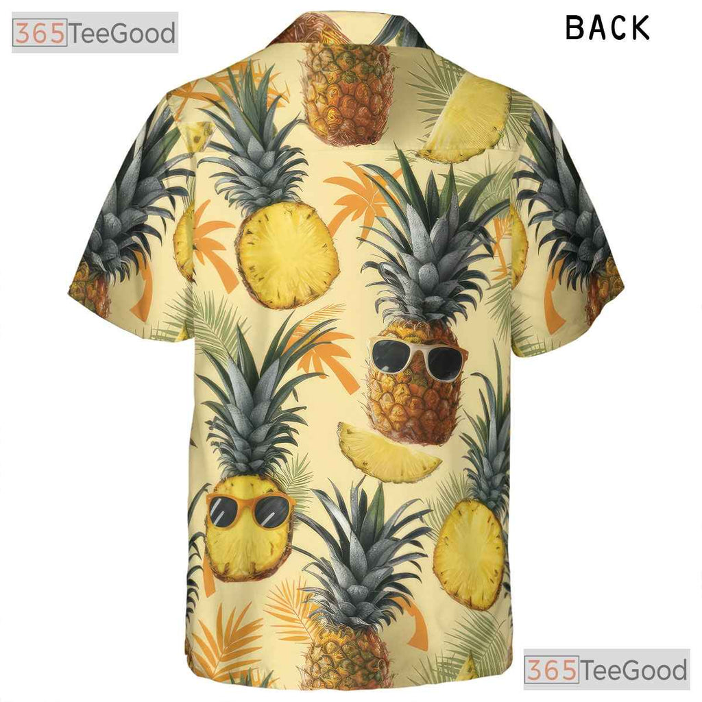 Funny Tropical Fruit Pineapple Aloha Hawaiian Shirt Unisex Beachwear Summer Top