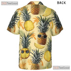 Funny Tropical Fruit Pineapple Aloha Hawaiian Shirt Unisex Beachwear Summer Top