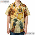 Funny Tropical Pineapple Aloha Hawaiian Tee Unisex Beach Party Outfit Men Women