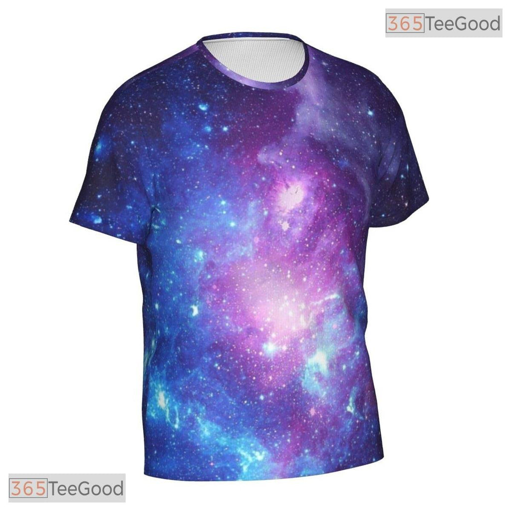 Cosmic Galaxy Space Basketball Graphic 3D Printed Short Sleeve Unisex T-Shirt Styles