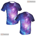 Cosmic Galaxy Space Basketball Graphic 3D Printed Short Sleeve Unisex T-Shirt Styles