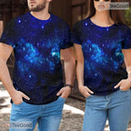 Deep Space Galaxy Design 3D Graphic Printed Casual Novelty Unisex T-Shirt Tops