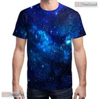 Deep Space Galaxy Design 3D Graphic Printed Casual Novelty Unisex T-Shirt Tops