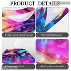 Cosmic Galaxy Dragon Space 3D Printed Casual Short Sleeve Unisex Tee Shirt Tops