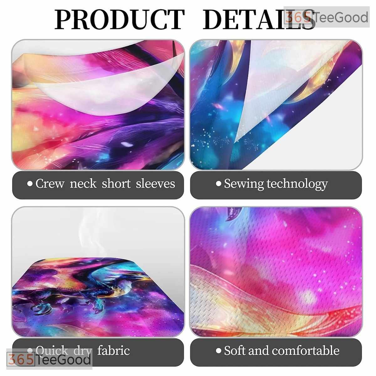 Cosmic Galaxy Dragon Space 3D Printed Casual Short Sleeve Unisex Tee Shirt Tops