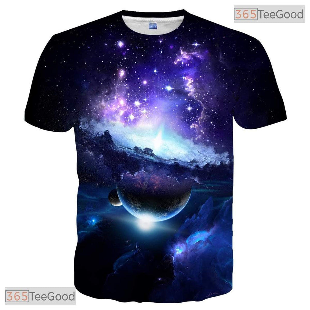 Deep Space Cosmic Galaxy Graphic Art 3D Printed Casual Unisex T-Shirt Tops