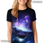 Deep Space Cosmic Galaxy Graphic Art 3D Printed Casual Unisex T-Shirt Tops